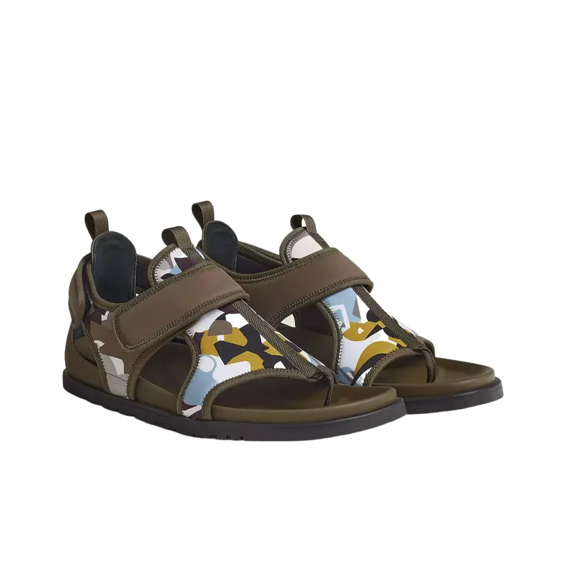 HERMES Giorno Beach Sandals Men's Dark Gray-2