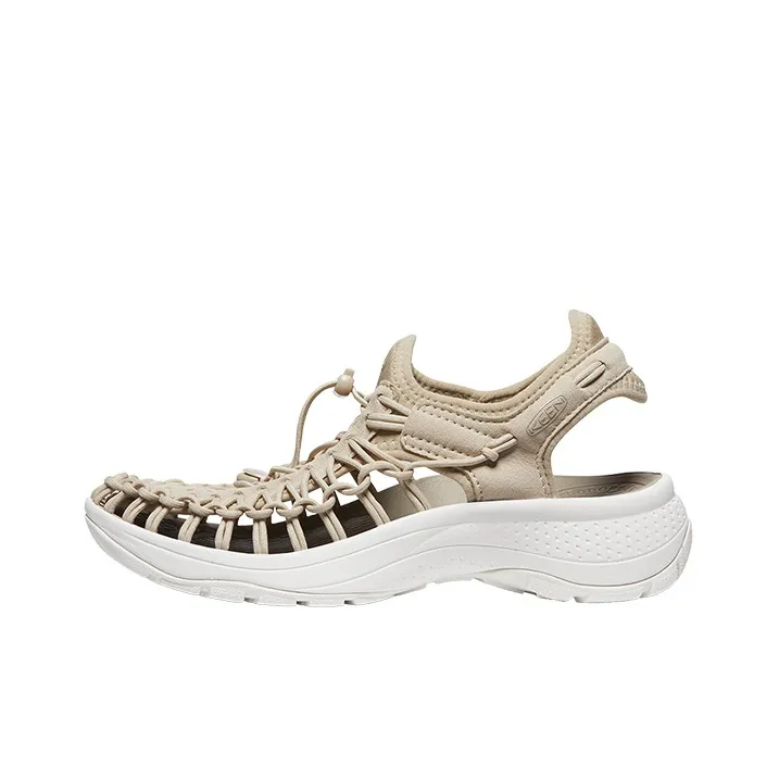 KEEN Uneek Astorla Slip Resistant Beach Sandals Women's White/Light Gold-0