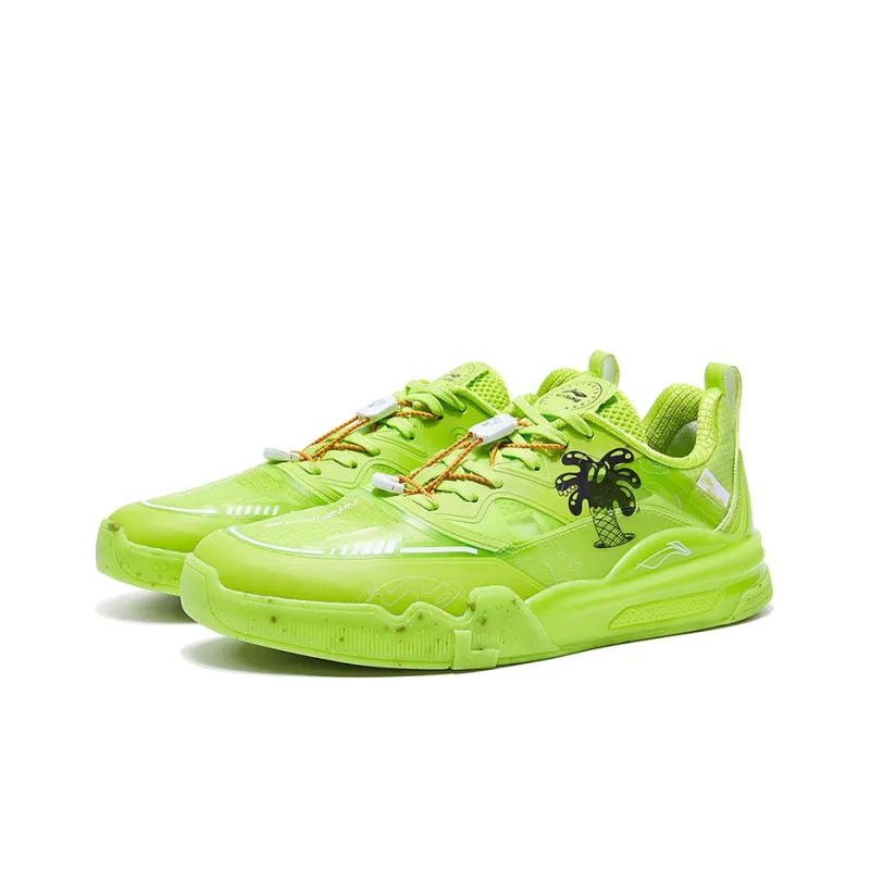 Steven Harrington x LiNing LINGTENG Skateboard Collection Low Top Skateboard Shoes Men's Juice Green-2