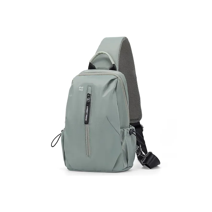 QING QI ZHE Fabric Sling Bag Shoulder Bag Crossbody Bag Regular Unisex Leaf Gray/Black/Light Gray/Light Green/Khaki-20