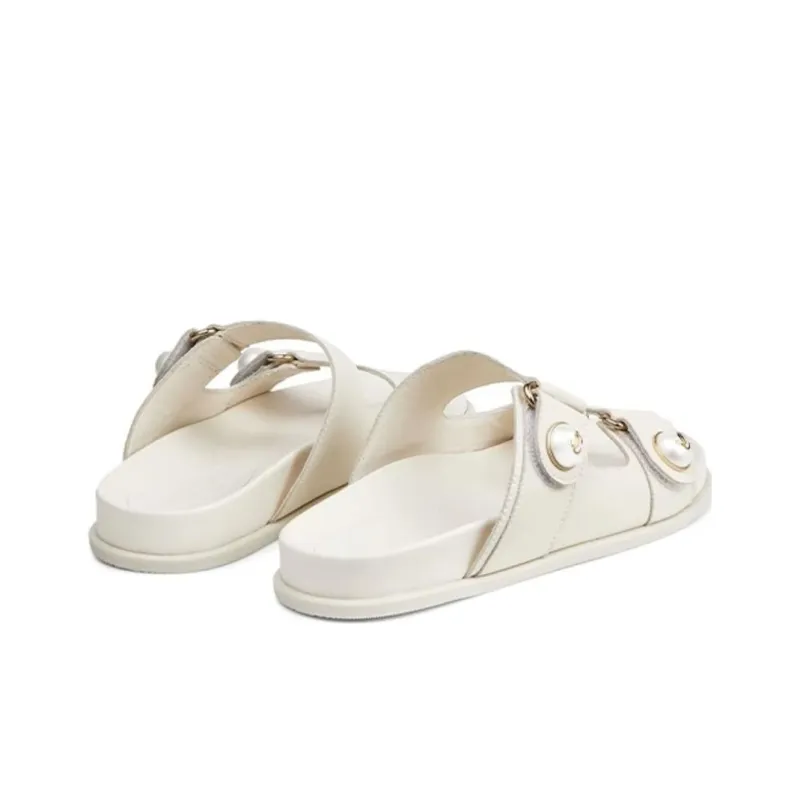 Jimmy Choo Slide Slippers Women's Ecru-2