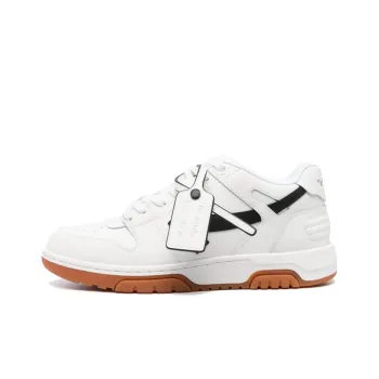OFF WHITE Out Of Office Low Leather Sneaker 'White Black'