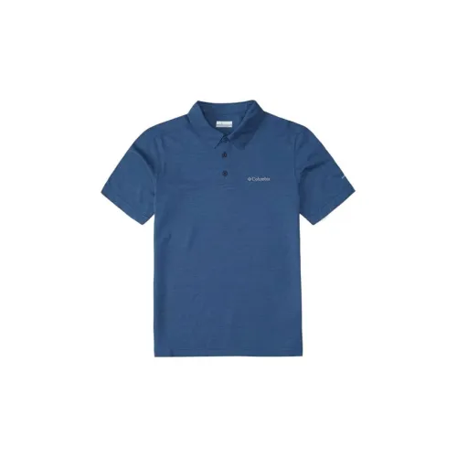 Columbia Polo Shirts Men Blue