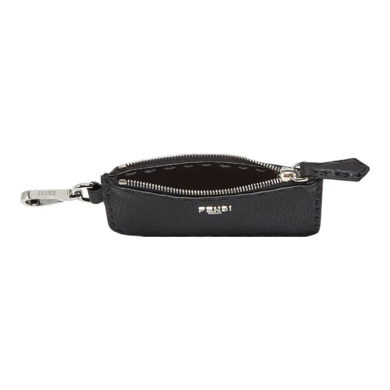 FENDI Leather Card Holder Men's Black-2