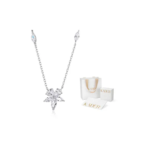 KADER S925 Silver Necklaces Women's Silver White