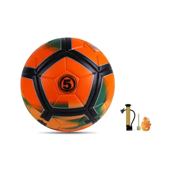 LENWAVE Size 5 Soccer PU Machine Stitched Soccer Ball Unisex Orange