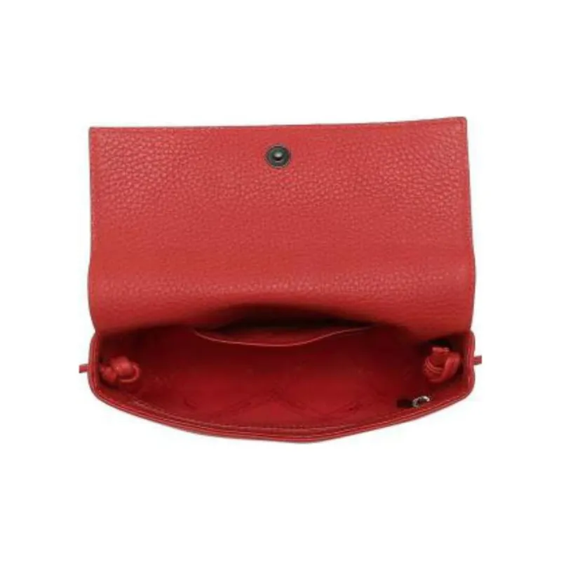 LONGCHAMP Roseau Essential Cow Leather Clutches Crossbody Bag Shoulder Bag Women's Red-2