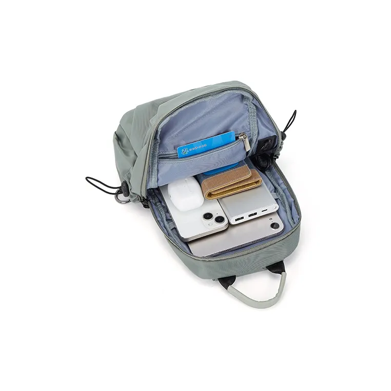 QING QI ZHE Fabric Sling Bag Shoulder Bag Crossbody Bag Regular Unisex Leaf Gray/Black/Light Gray/Light Green/Khaki-21