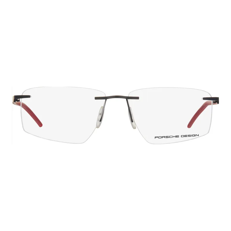 PORSCHE DESIGN Metal Carbon Fiber Irregular Shape Eyeglass Frames Unisex Black-5