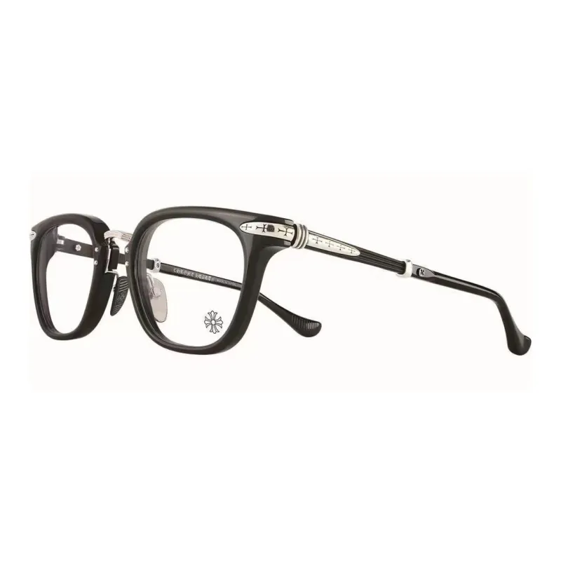 Chrome Hearts Plate And Metal Irregular Shape Eyeglass Frames Unisex Black-3
