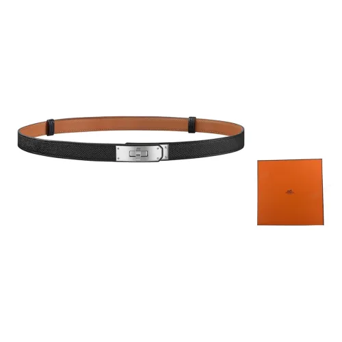 HERMES Kelly Leather Belts Unisex