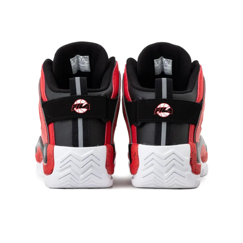 FILA Grant Hill 2 Pdr Anti-Slip Wear-Resistant High-Top Vintage Basketball Shoes Men's Red Black White-4