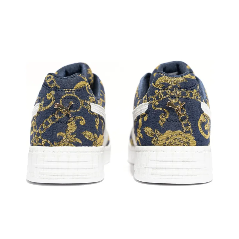 PUMA Slipstream Lo PHANTACi Anti Slip Wear Resistant Low Top Skateboard Shoes Unisex Blue Gold-3