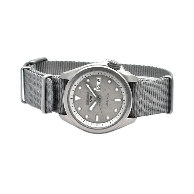 SEIKO Automatic Mechanical Movement Fabric Strap Watch 40mm Men's Watches Gray Dial SBSA129-1