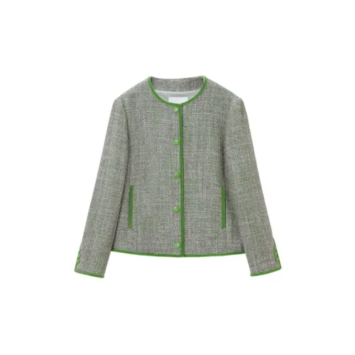 OVV Jackets Women's Green Gray Pattern A6