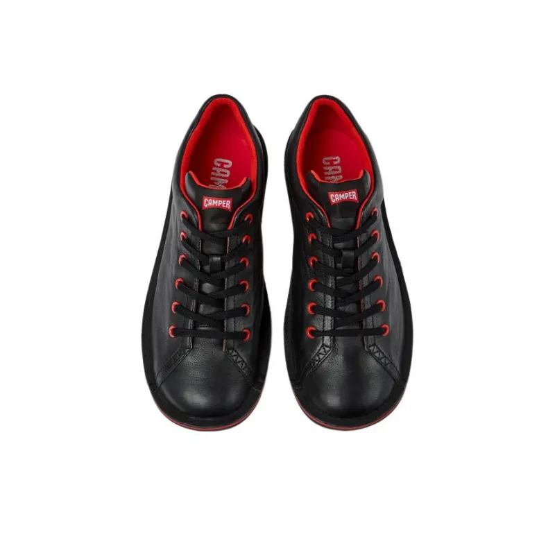 CAMPER Beetle Casual Shoes Men Low Top Black/Red-1