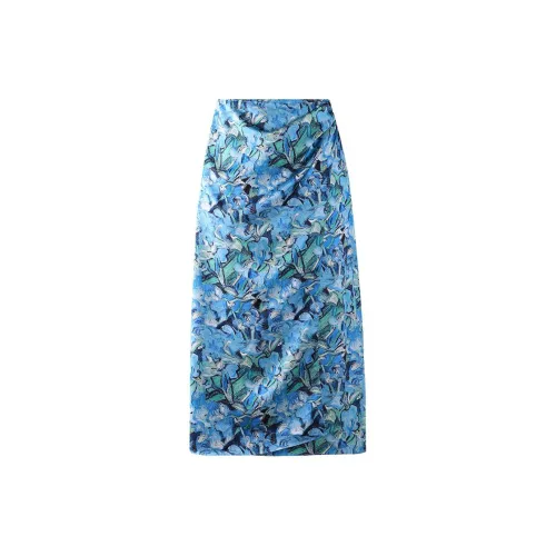 THE SEA LIFE X Morandi Co-brand Casual Long Skirts Women's Klein Blue