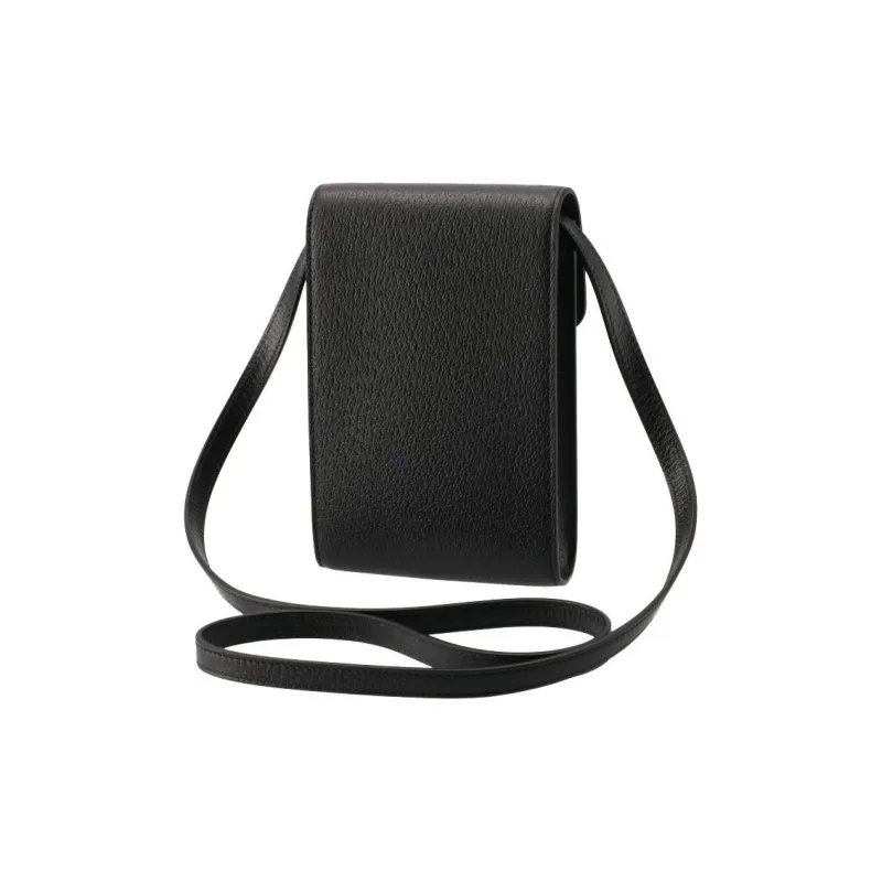 GUCCI Leather Crossbody Bag Shoulder Bag Mini Men's Black-2
