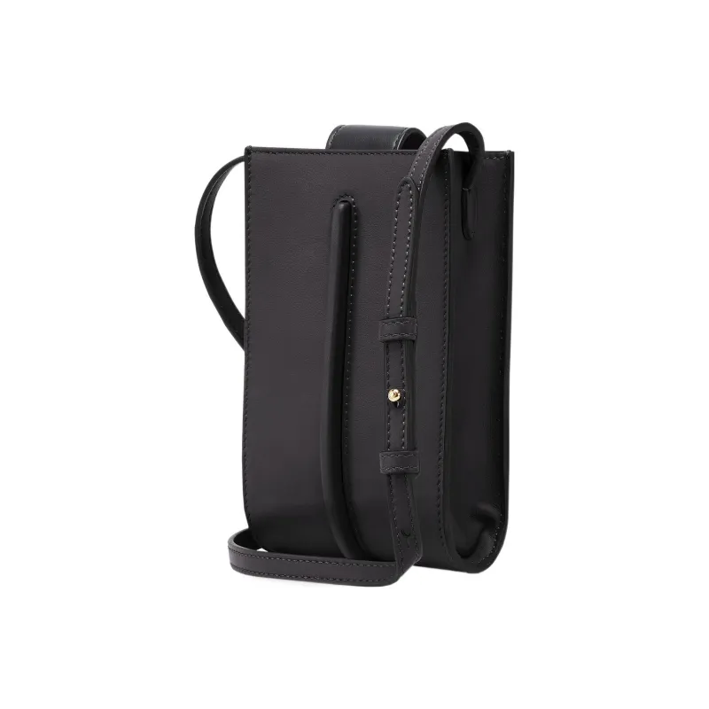 FENDI Fendigraphy Leather Cell Phone Pouch Men's Black-1
