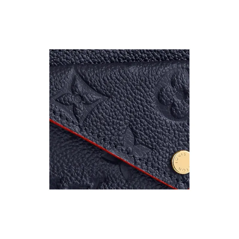 LOUIS VUITTON Card Holder Recto Reverso Monogram Empriente Navy/Red-4