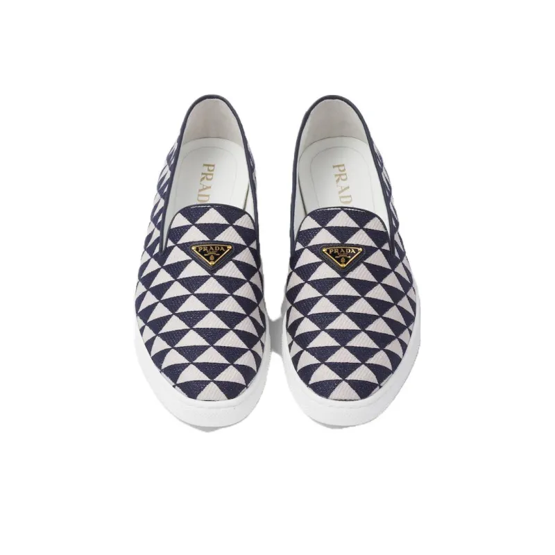 PRADA Symbole Triangle-logo Loafers-4