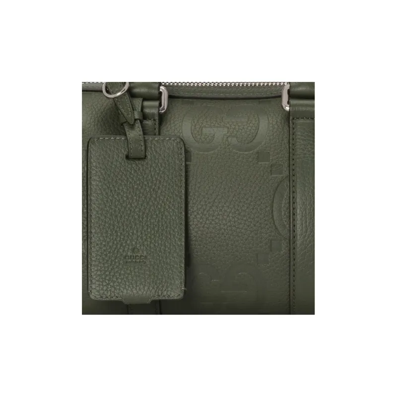 GUCCI Leather Cylinder Bag, Handbag, Shoulder Bag, Crossbody Bag, Travel Bag Mini Women's Dark Green-7