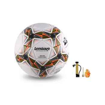 LENWAVE Size 4 Ball Soccer PVC Unisex Orange White