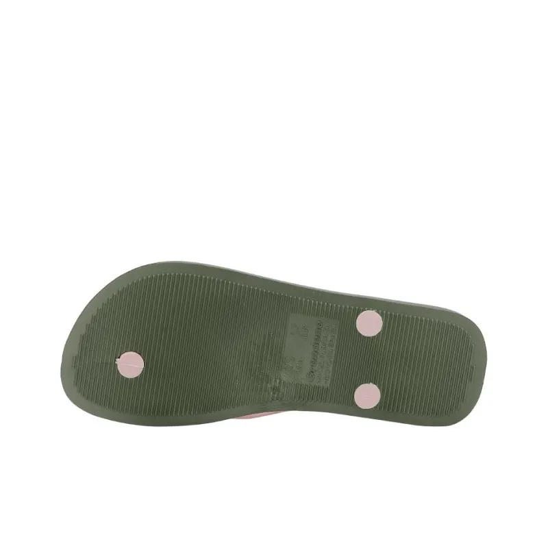 Ipanema Abrasion Resistant Flip Flops Women's Green Pink-4