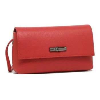 LONGCHAMP Roseau Essential Cow Leather Clutches Crossbody Bag Shoulder Bag Women's Red