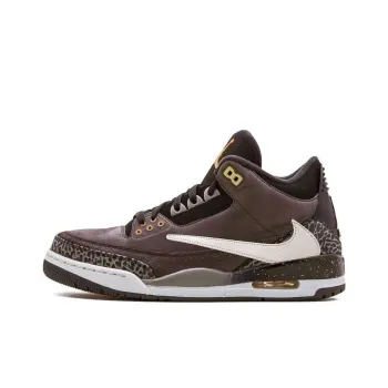 Travis Scott x Jordan Air Jordan 3 Cushioning Mid Top Basketball Shoes Men's Brown