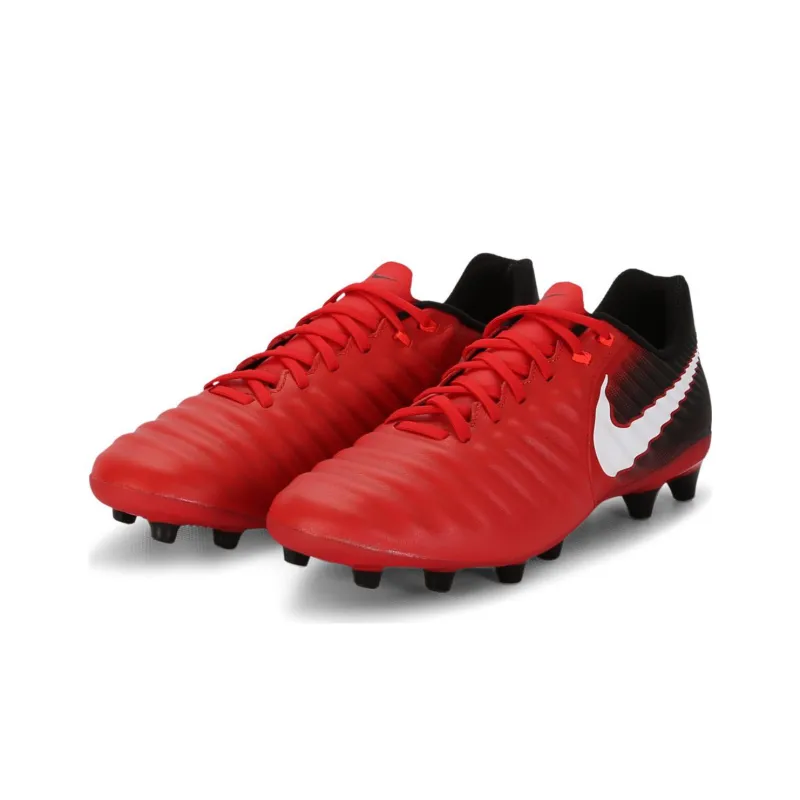 Nike Tiempo Ligera 6 AG Artificial Ground Shock Absorbers Soccer Shoes Men's Red-1