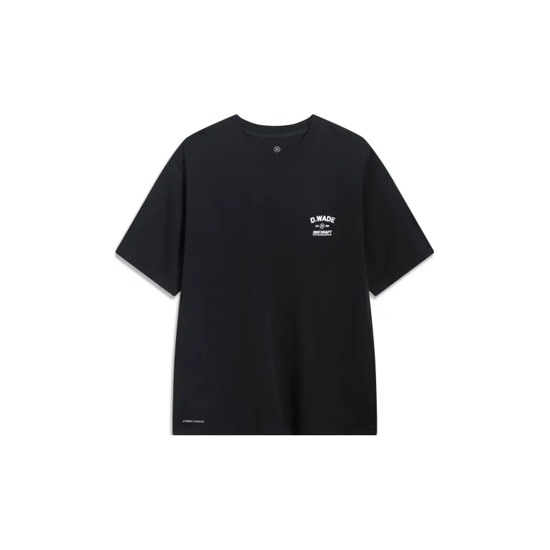 LiNing Drop Shoulder Sleeve T Shirt Men's Black-1