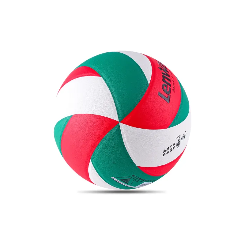 LENWAVE PU Size 5 Volleyball Unisex White Green Red-2