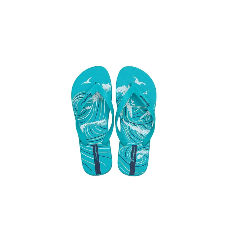 Ipanema Rubber Sole Abrasion Resistant Slip Resistant Flip Flops Men's Blue Green-3