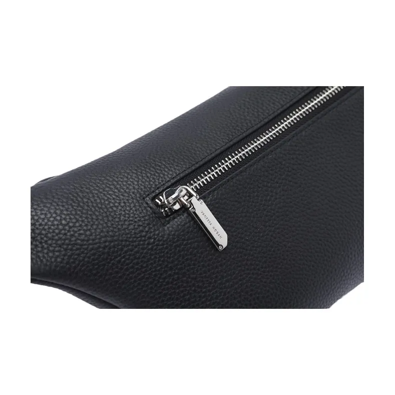 VANESSA HOGAN Monogram Cow Leather Shoulder Bags Sling Bags Medium Size Men's Black-4