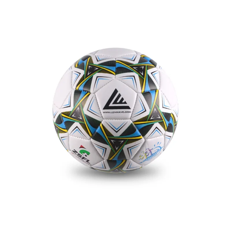 LENWAVE Size 3 Soccer PVC Machine Stitched Soccer Ball Unisex Green White-1