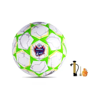 LENWAVE Size 5 Soccer PU Machine Stitched Soccer Ball Unisex Green White