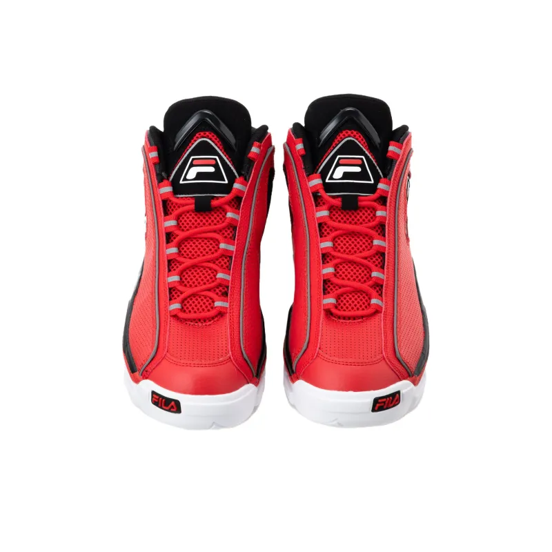 FILA Grant Hill 2 Pdr Anti-Slip Wear-Resistant High-Top Vintage Basketball Shoes Men's Red Black White-3