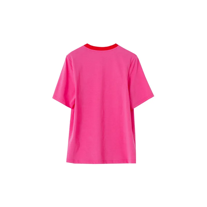 SOON FLOWER T Shirt Women's Rose Red-1