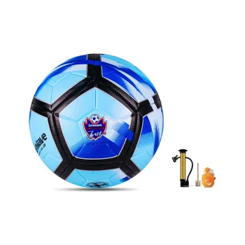 LENWAVE Size 5 Soccer PU Machine Stitched Soccer Ball Unisex Blue