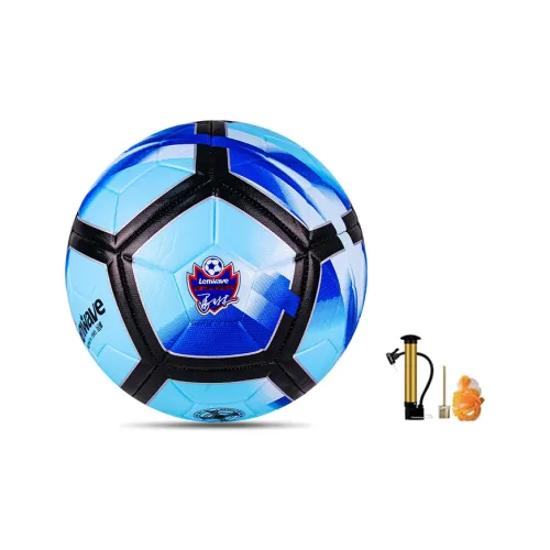 LENWAVE Size 5 Soccer PU Machine Stitched Soccer Ball Unisex Blue