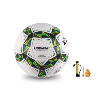 LENWAVE Size 4 Soccer PVC Machine Stitched Soccer Ball Unisex Green White