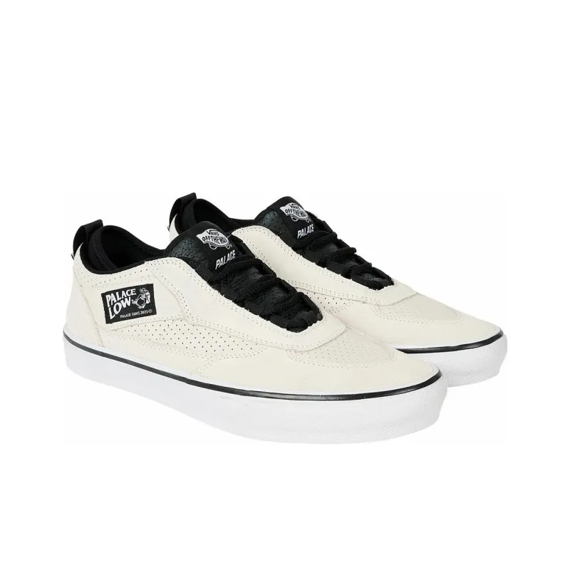 PALACE x Vans Skate MC Anti-Slip Wear-Resistant Low-Top Skateboard Shoes Unisex White-1