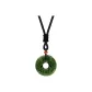 Chinese Auspicious Animal Peaceful Buckle Necklace (Ink Green Style)
