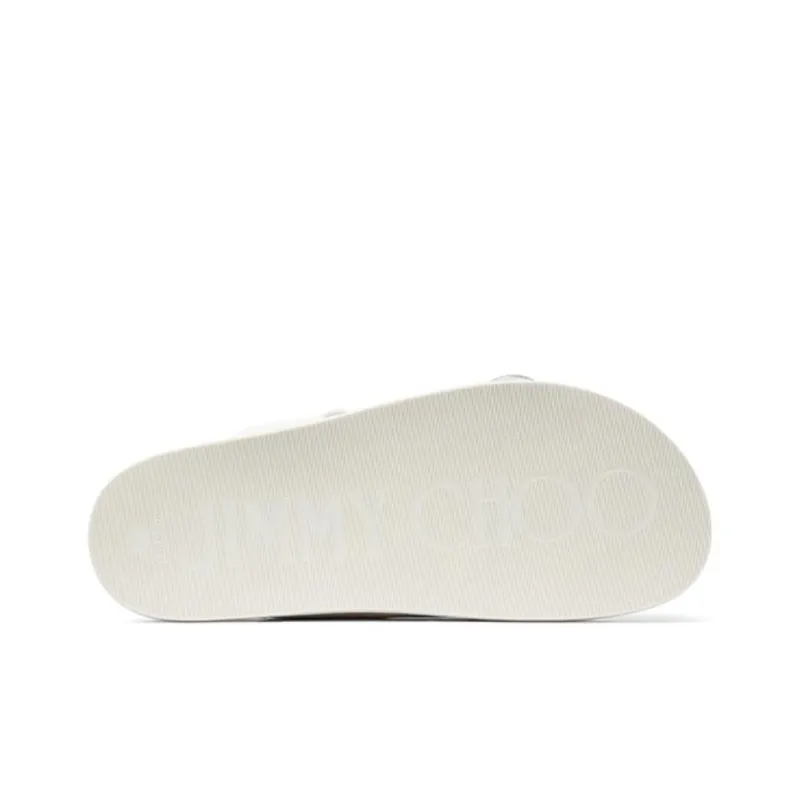 Jimmy Choo Slide Slippers Women's Ecru-4