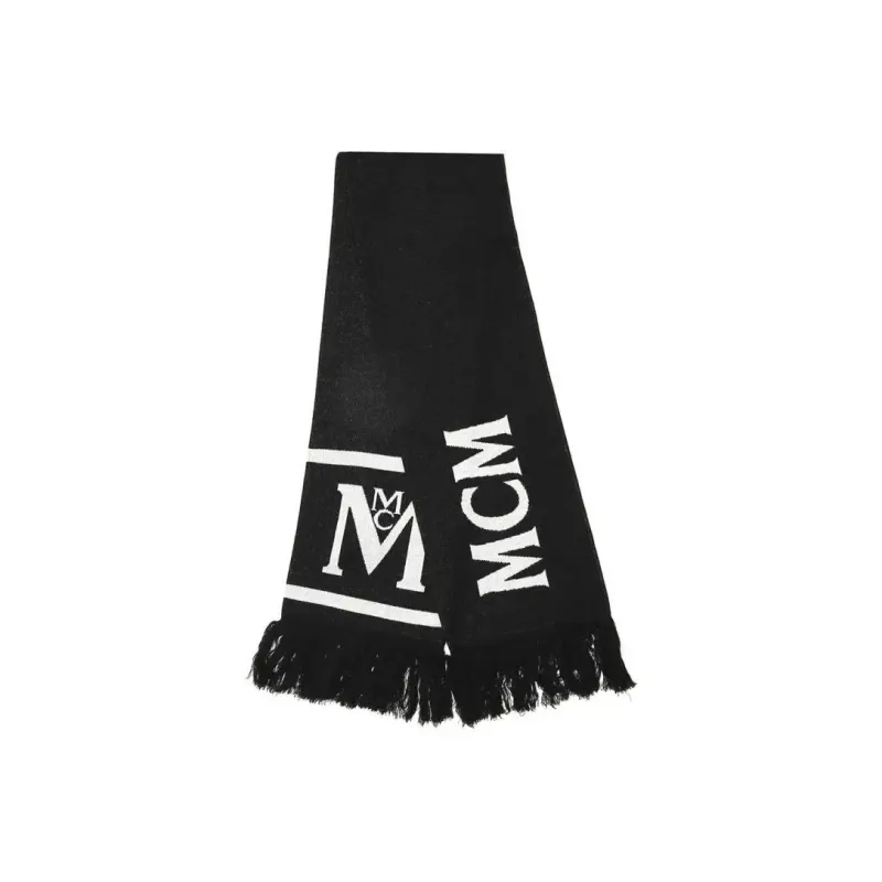 MCM Knit Scarves Unisex Black-0