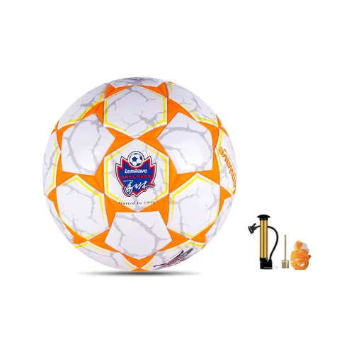 LENWAVE Size 5 Soccer PU Machine Stitched Soccer Ball Unisex Orange White
