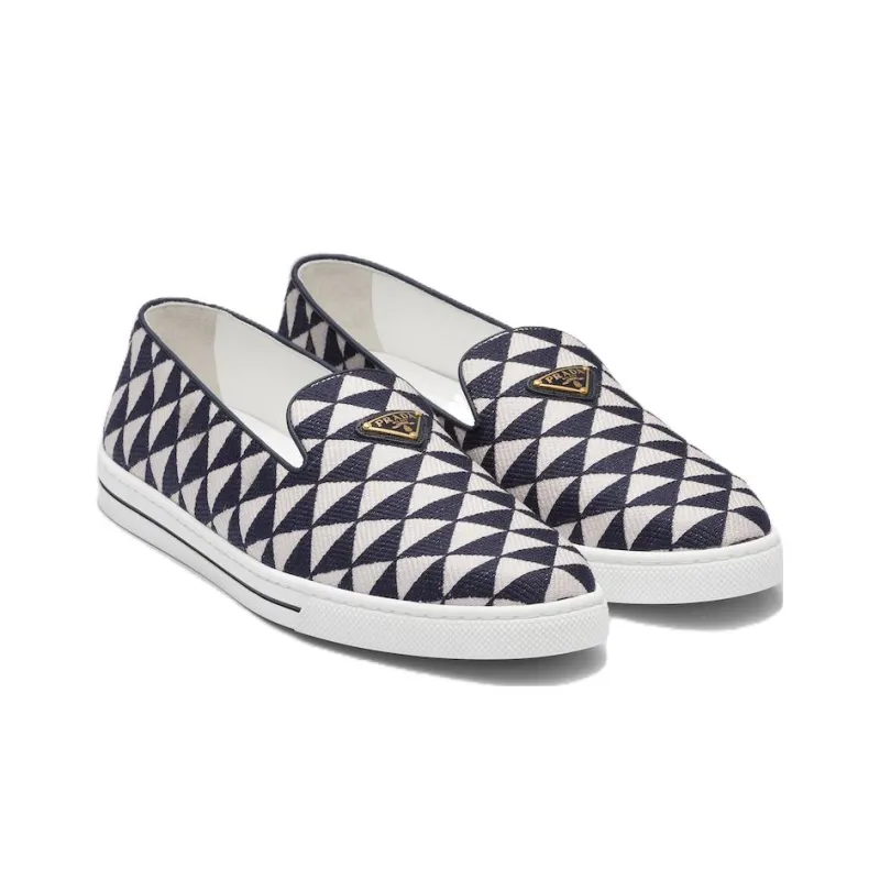 PRADA Symbole Triangle-logo Loafers-2