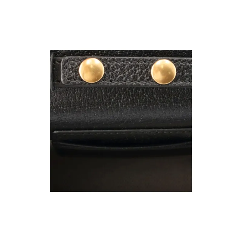 GUCCI Leather Crossbody Bag Shoulder Bag Mini Men's Black-5