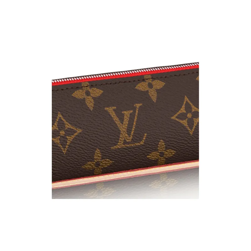 LOUIS VUITTON Pencil Pouch Elizabeth Monogram Red-4